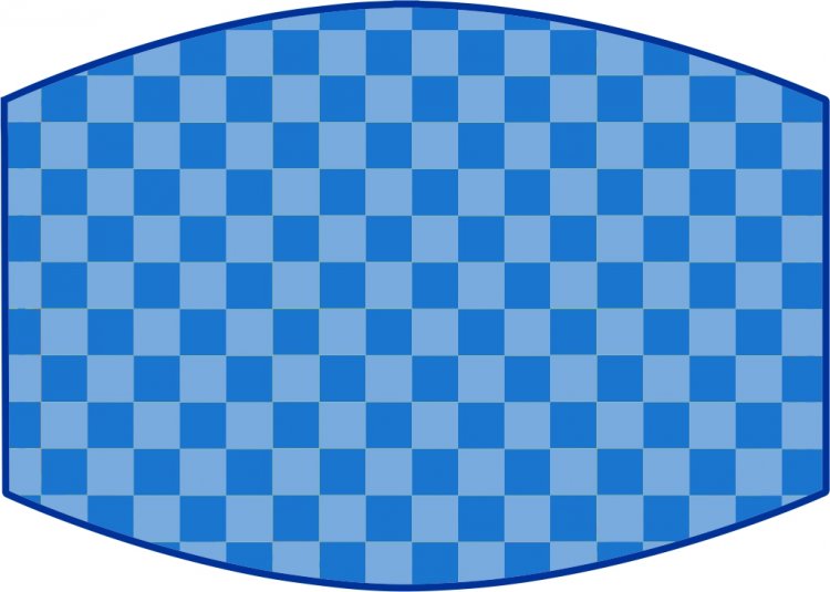 3 Layer Face Mask Checked-Blue-1 - Click Image to Close